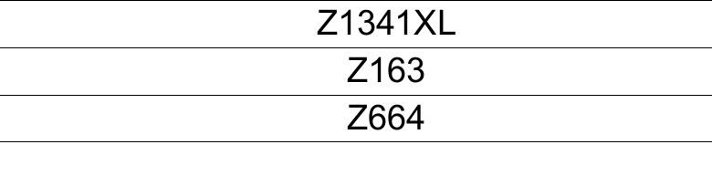 The final three model rows in the earlier P001 plumbing schedule. TD is the bottom row and lists Z664.