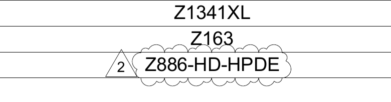 The final three model rows in revised P001. TD is the bottom row and now lists Z886-HD-HPDE inside the source revision cloud.